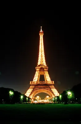 Фото эйфелева башня ночью