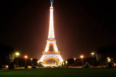 Эйфелева башня возвышается ночью Фон Обои Изображение для бесплатной  загрузки - Pngtree
