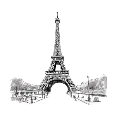 Эйфелева башня Черно-белая, Эйфелева, монохромный, обои для рабочего стола,  эйфелева png | Klipartz