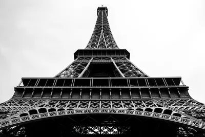 Черно белая картина эйфелевой башни в париже PNG , Черное и белое,  Парижская железная башня, Eiffel PNG картинки и пнг PSD рисунок для  бесплатной загрузки