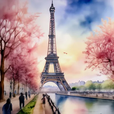 Эйфелева башня весной в Париже, Франция стоковое фото ©samot 46410471