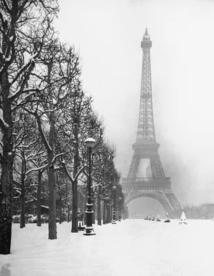 Фото эйфелевой башни зимой
