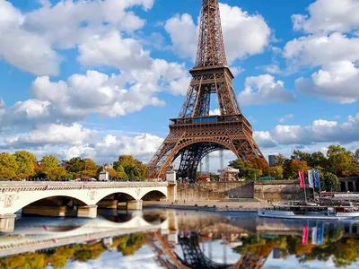 Эйфелева башня в сумерках фото Эйфелевой башни в Париже Фон Обои  Изображение для бесплатной загрузки - Pngtree