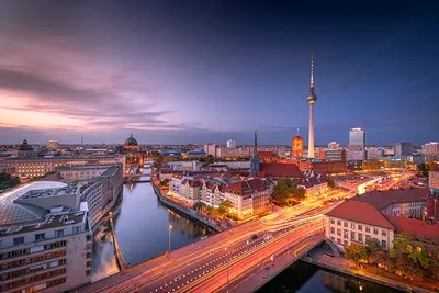 Германия, городской пейзаж Берлина Стоковое Изображение - изображение  насчитывающей достопримечательностью, немецко: 75120375