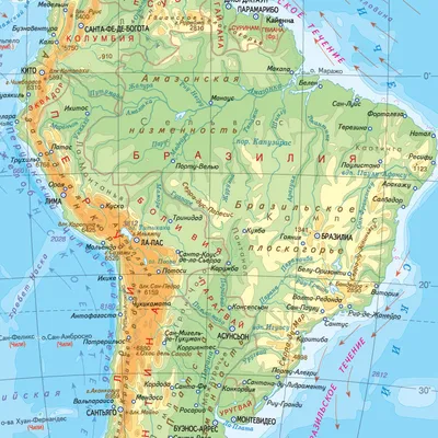 Южная Америка - карта - иллюстрация Иллюстрация вектора - иллюстрации  насчитывающей земля, ареальных: 57729702