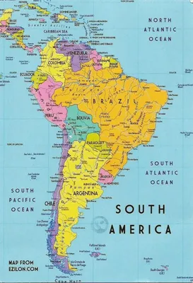 Гайана Южная Америка - карта Гайана Южная Америка (Южная Америка - Америка)