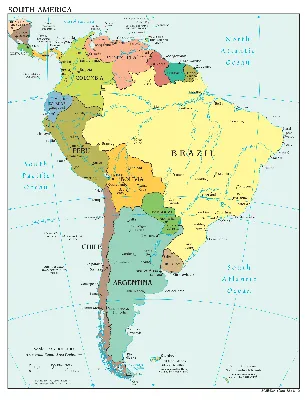 Карты Южной Америки | МЕРКАТОР
