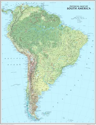 Карта Южной Америки политическая, вектор Иллюстрация вектора - иллюстрации  насчитывающей материки, дружелюбия: 68539556