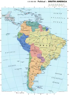 Создана новейшая карта Южной Америки -