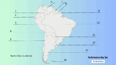 Карта политическая Южной Америки границы стран столицы города - 2023