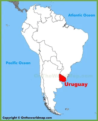Парагвай на карте Южной Америки - карта Парагвай Южная Америка (Южная  Америка - Америка)