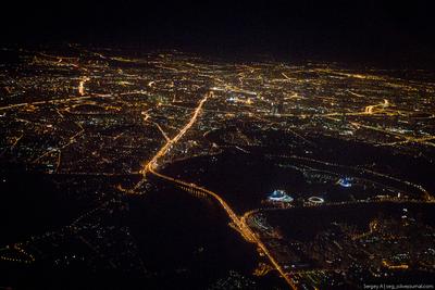 Ночной город | Город, Самолет, Сеул