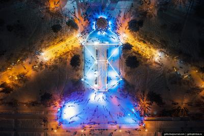 Новосибирский фотограф снова снял с высоты скандальный каток у оперного 23  декабря 2020 г. - 23 декабря 2020 - НГС.ру