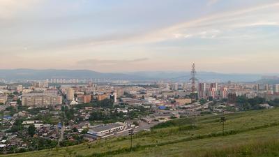 Виды Красноярска со смотровой площадки Караульной горы
