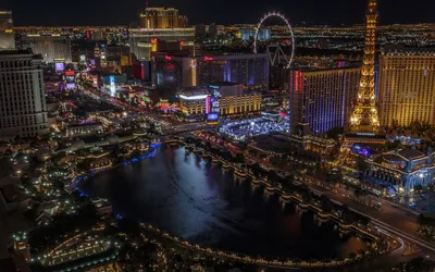Ночной вид с воздуха на Лас-Вегас - PICRYL Поиск в мировом общественном  достоянии