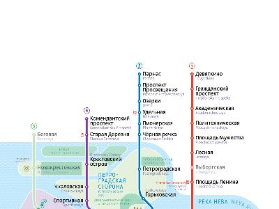 Новая схема метро для Санкт-Петербурга