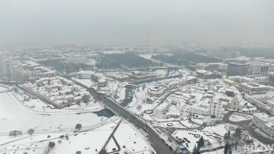 Фотофакт. Зимний Минск с высоты птичьего полета