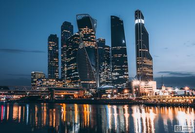 Фото Москва сити ночью