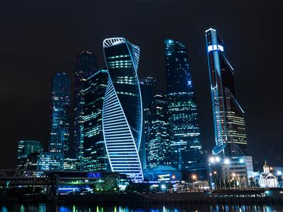 Москва Сити ночью Moscow City - YouTube
