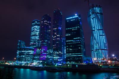Москва-сити ночью — Фото №344537