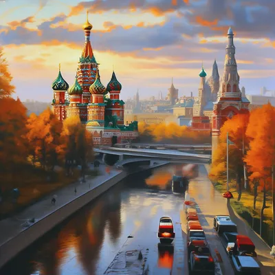 Виды Москвы 80-х годов, осень,…» — создано в Шедевруме