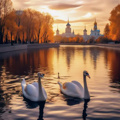 Виды Москвы 80-х годов ,озеро с …» — создано в Шедевруме