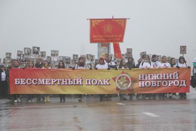 Около 35 тысяч человек прошло в колонне \"Бессмертного полка\" в Нижнем  Новгороде Новости Нижнего Новгорода