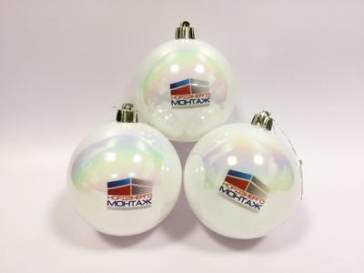 Печать на новогодних шарах в Москве | Заказать новогоднюю печать на елочных  шарах