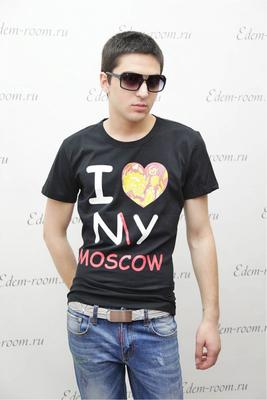 Печать на черной футболке заказать в Москве от компании FairPrint