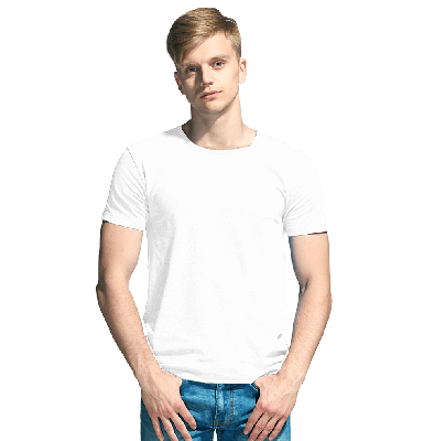 Печать на зеленой мужской хлопковой футболке 48 (M) — фотопечать Папара.ру