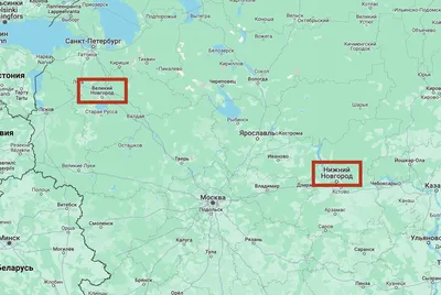Складная карта Нижегородской области