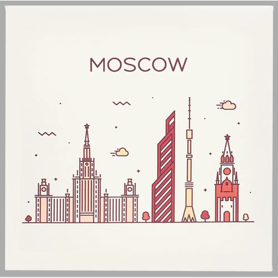 Картина на холсте Москва-Сити на рассвете: - Арт. 080108 | Купить в  интернет-магазине - Уютная стена