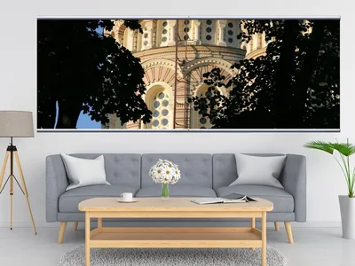 Картина на холсте \"Рига, город, архитектура\" 240x90 см. с алюминиевыми  подвесами, в тубусе - купить по низкой цене в интернет-магазине OZON  (564988900)