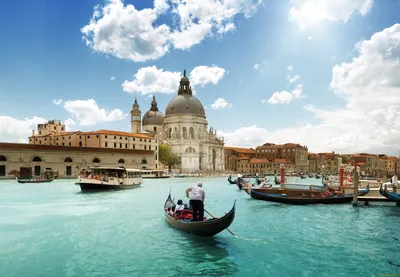 Обои Города Венеция (Италия), обои для рабочего стола, фотографии города,  венеция , италия, гондолы, собор Обои для рабочего стола, скачать обои  картинки заставки на рабочий стол.
