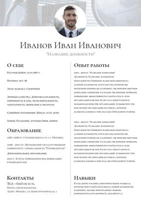 Кадры для резюме | PhotoIDEAL production - Москва
