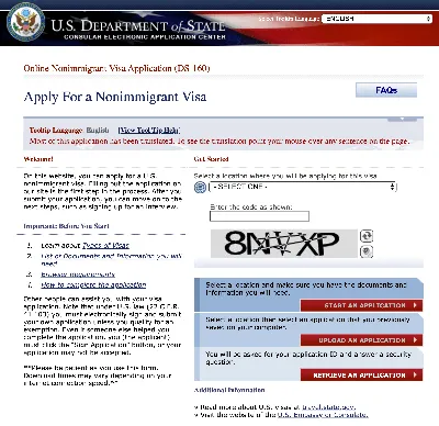 Виза в США | Регистрация личного кабинета для записи в Посольство США