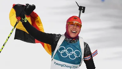Немецкая биатлонистка Лаура Дальмайер выиграла второе золото на Олимпиаде,  белоруски пока без медалей
