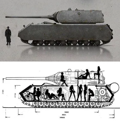 Немецкий танк «Маус»- самый большой из реально построенных в истории | САД  В ОГОРОДЕ-ОХОТА, РЫБАЛКА И МНОГОЕ ДРУГОЕ. | Дзен