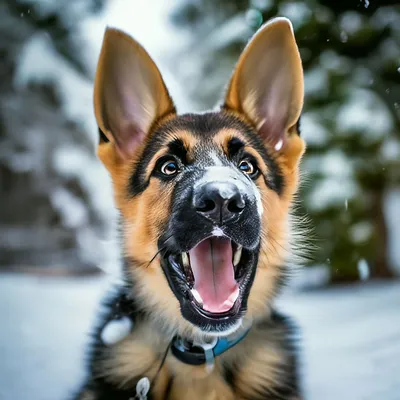 Это собака немецкой овчарки зимой Стоковое Изображение - изображение  насчитывающей холодно, заморозок: 167707917