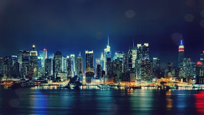 Манхэттен ночью стоковое фото ©sborisov 14745671