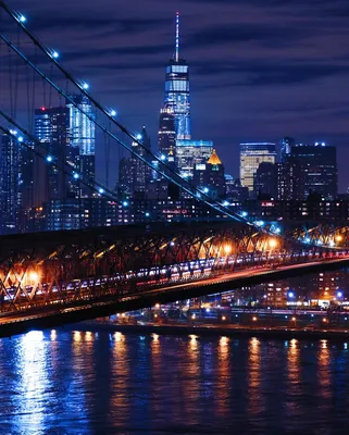 Обои Ночь в Нью Йорке, картинки - Обои для рабочего стола Ночь в Нью Йорке  фото из альбома: (города)