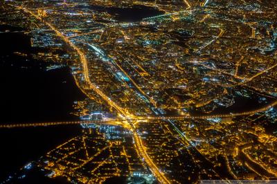 Фото ночной Москвы с самолета фотографии