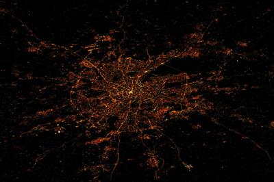 Фото ночной Москвы со спутника