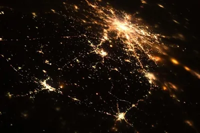 фото со спутника :: Каспийское море :: ночь - JoyReactor