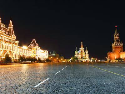 Зимний ночной пейзаж в центре Москвы – Стоковое редакционное фото © xload  #87276686
