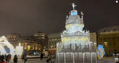Поездка по ночной Москве зимой - YouTube