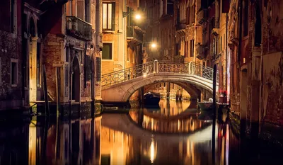 Фото ночной Венеции