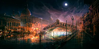 Взгляд ночи Венеции, Италии Стоковое Изображение - изображение  насчитывающей венеция, назначение: 129128439