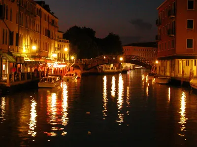 Картина по номерам \"Ночные огни Венеции\"