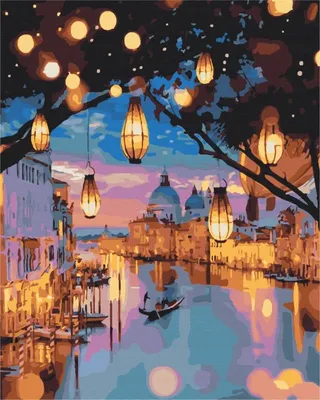 Красивый Ночной Вид На Знаменитый Гранд-канал В Венеции, Италия Фотография,  картинки, изображения и сток-фотография без роялти. Image 36846611